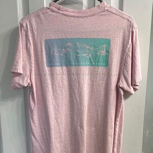 Southern Marsh Heathered Pink Tee with Fish Graphic